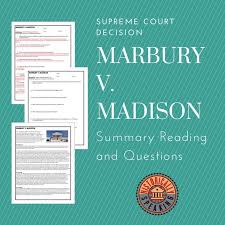 Supreme Court Marbury V Madison Summary And Questions This Or That Questions 7th Grade Social Studies Social Studies Education