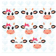 Free Free 308 Baby Cow Face Svg Cartoon Cow Svg SVG PNG EPS DXF File