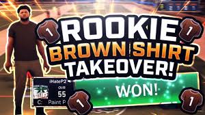 The rookie found out his rating for nba 2k20 in a video posted to twitter on thursday and, much to the delight of this author, was pleased with his 76 rating. Rookie Brown Shirt Paint Protector Takes Over The 2k Community The Brown Shirt Test On Nba 2k17 Youtube