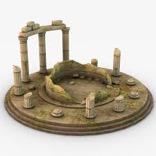 Ancient Temple Ruins Oracle 3d Model Temple Ruins Ancient Temples Underwater Ruins