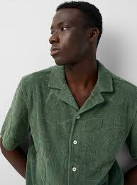 camp collar terry shirt