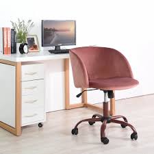 Eggree Midback Swivel Computer Desk Chair Ergonomic Modern Accent Office Task Chair With Velvet Seat A Dining Room Chair Cushions Furniture Modern Office Chair