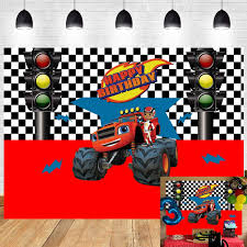 It's a big, red monster truck! Buy Monster Truck Backdrop 5x3ft Monster Machines Theme Photography Background For Boys Kids Birthday Party Decorations Baby Shower Party Supplies Cake Table Studio Booth Banner Online In Indonesia B08l5v9833