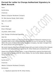 Thanking you, _____ (signature) _____ (name) the manager. Board Resolution Letter Sample For Removal Of Authorised Signatory In Bank Account