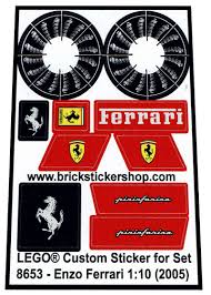 Check spelling or type a new query. Precut Custom Replacement Stickers For Lego Set 8653 Enzo Ferrari 1 10 2005 Brickstickershop