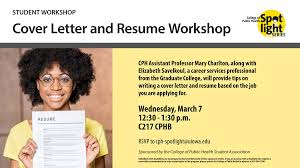 Cover letters introduce you and your resume to prospective employers. Cover Letter And Resume Workshop Set For March 7 University Of Iowa College Of Public Health