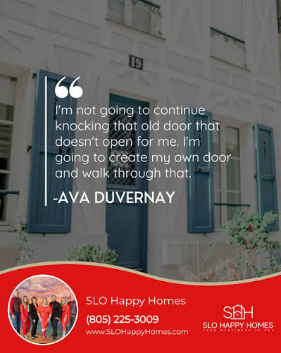 I'm not going to continue knocking that old door that doesn't open for me. I'm  going to create my own door and walk through that." — Ava DuVernay  #MotivationMonday #MentalHealth #Quotes