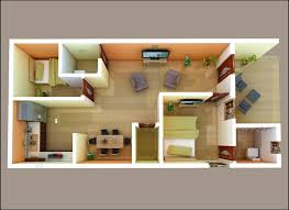 Sweet home 3d is an interior design application that helps you to quickly draw the floor plan of your house, arrange furniture on it, and visit the results in 3d. List Of 3d Floor Plan With 2 Bedrooms Ideas Gallery Home Design Home Design Floor Plans Bedroom House Plans 2bhk House Plan