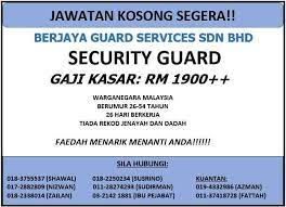 5918 osób lubi to · 10 osób mówi o tym. Kemasukan Segera Security Guard Gaji Rm1900 Job Seeker 2020
