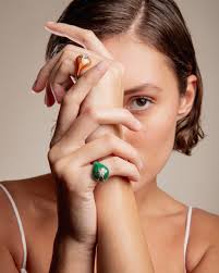 Aïda Green Pinky Ring