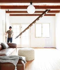 Hira Natural Ivory 30 Ottoman Loft Ladder Loft Spaces Tiny House Loft