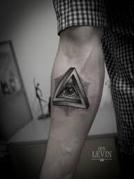 Tattoo By Ien Levin Triangle Tattoos Eye Tattoo All Seeing Eye Tattoo