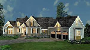 Hallmarks of these houses include steeply pitched gable roofs. Tudor Style House Plan 98267 With 3 Bed 4 Bath 3 Car Garage Ranch Style House Plans Craftsman Style House Plans Ranch House Plans