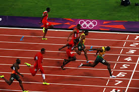 It was one of his 4 gold medals. Track And Field MenÊ¼s 100m London 2012 Olympics The New York Times
