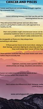 When these two get together for the first time, they have no idea what they are embarking on is the possibility of a relationship that can last a lifetime. Cancer Man Pisces Woman Compatibility In Love Online Astrologypandit