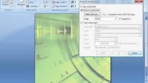 I am trying to insert a background/watermark image into a doc. Word 2007 Background Image Youtube