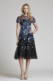 Tulle Midi Dress With Floral Embellishments Cocktail Dress Vintage Mother Of Groom Dresses Cocktail Dress Wedding