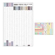 The dates are left blank so that you can write & color as little or often as your days allow without pressure to keep to a calendar or schedule. 2020 Year Wall Calendar 365 Days Daily Learning Schedule To Do List Kids Study Periodic Planner Agenda Organizer With Stickers Calendar Aliexpress