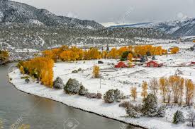Welcome to the official facebook page for rocky mountain. Season Changing First Snow And Autumn Trees Rocky Mountains Stock Photo Picture And Royalty Free Image Image 88453871