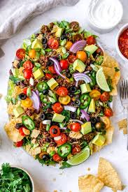 Cut 1/4 head of lettuce, shred, and plate. Easy Taco Salad Classic Two Peas Their Pod