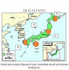 Tolong Ya Please 1 Batas Batas Jepang Di Tunjukan Dengan Huruf A Sebelah Barat Berbatasan Brainly Co Id