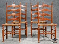 Set Of 4 Henkel Harris Wild Black Cherry Ladderback Dining Chairs With Rush Seats 210 Www Stillgoode Com Chair Dining Chairs Chair Set