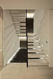Light For Stairways Turn On The Top Led To Light The Upper Edge Of Each Step Or The Bottom One To Impart Modern Stairs Staircase Design Stairs Design Modern