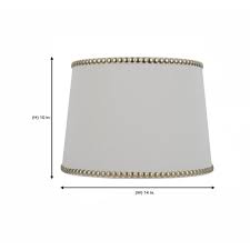 For a modern twist, choose a ball lamp shade, globe lampshade, or our stunning glass ball lamp shades. Home Garden Lamps Lighting Ceiling Fans White Cloth Drum Style Lamp Shade With Gold Circular Trim 6 T X 7 W At Base