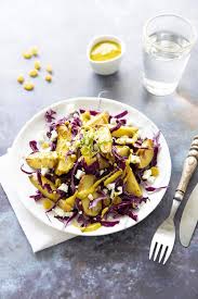 Salade Tiede De Pommes De Terre Chou Rouge Et Feta Recette Chou Rouge Recette Chou Rouge Salade Tiede