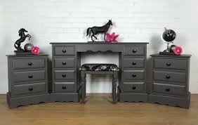 Dark Grey Bedroom Set Dressing Table Stool And Bedside Drawers Vinterior Buy dressing tables with stools and get the best deals at the lowest prices on ebay!