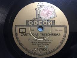M 77 anos m defesa m futebol. Dr Antonio Menano Carta Das Trincheiras Cancoes Alemtejanas Shellac Discogs