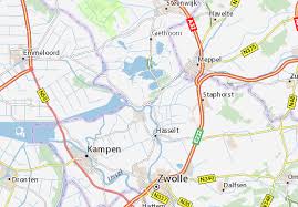 Er kan heel gemakkelijk worden ingezoomd en uitgezoomd. Michelin Landkarte Zwartsluis Stadtplan Zwartsluis Viamichelin