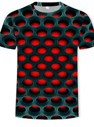 Men S T Shirt 3d Print Graphic Optical Illusion Plus Size Short Sleeve Casual Tops Fashion Streetwear Exaggerated Cool White Purple Red 2021 Us 11 99 Mens Cotton T Shirts Colorful Shirts