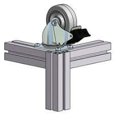 21.9401/0 - 3.5` Swivel Caster w/ Top Plate and Brake - MiniTec Solutions