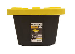 Very strong heavy duty type stackable plastic euro storage boxes 16 sizes 65 litre. Commander 5 Gallon 20 Quart Black And Yellow Tote With Standard Snap Lid In The Plastic Storage Totes Department At Lowes Com