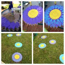 Pin By Andrea Madrid On Crafts Stepping Stones Painted Pavers Painted Stepping Stones
