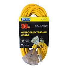 Use an extension cord that doesn't carry the correct thickness what gauge extension cord for 1.5hp pump motor 50 ft long for above ground pool do i need. Reviews For Bergen Industries 50 Ft 12 3 Sjtw 15 Amp 125 Volt Outdoor Triple Tap Extension Cord Yellow Oc501233t The Home Depot
