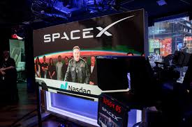 SpaceX rocket and Starlink satellites as investors await earnings