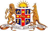 This is the emblem of the prince of wales, the heir apparent to the british and commonwealth crown. Nsw State Identity Flag Coat Of Arms Floral Animal Emblems Aussie Info Com