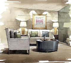 Simple Sitting Room Sketch Interior Design Renderings Interior Sketch Interior Design Drawings