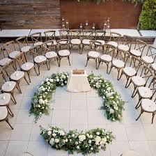 That, of course, depends on the vibe you're looking for and your location. Small Wedding Ceremony Chair Layout