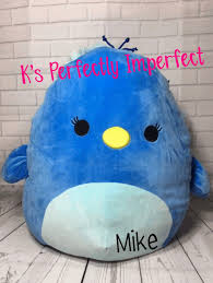 Squishmallow 12 inch blue peacock. Peacock Plush Personalized Peacock Peacock Squishmallow Etsy Personalized Stuffed Animals Cute Gifts Plush