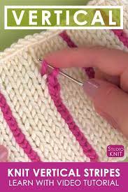 Easily Knit Vertical Stripes Using A Crochet Chain Knitting Stitches Tutorial Knit Stitch Patterns Knitting Instructions