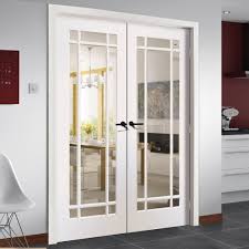 Cheshire Door Pair Clear Glass White Primed In 2020 Double Doors Interior French Doors Interior Elegant Doors