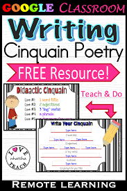 Cinquain Poems For Google Classroom Cinquain Poems Google Classroom Cinquain