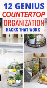 12 Best Kitchen Countertop Ideas To Be Well Organized Craftsonfire Kitchen Countertops Kitchen Countertop Organization Kitchen Hacks Organization