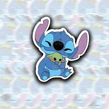 Stitch Baby Yoda The Child Sticker