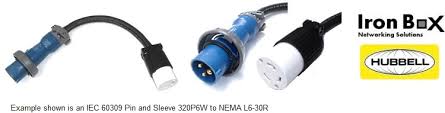 Iec Pin And Sleeve To Nema Locking Adapter 250v Locking To