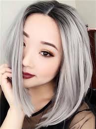 Black And Grey Ombre Hair Bob Long Black Root Grayish Pastel Pink Ombre Straight Synthetic Lace Front Wig Lace Front Wigs Synthetic Lace Front Wigs Black Hair Ombre