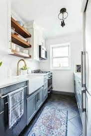 Blue Galley Kitchen Sweeten Blog Kitchen Design Small Galley Kitchen Renovation Galley Kitchen Design